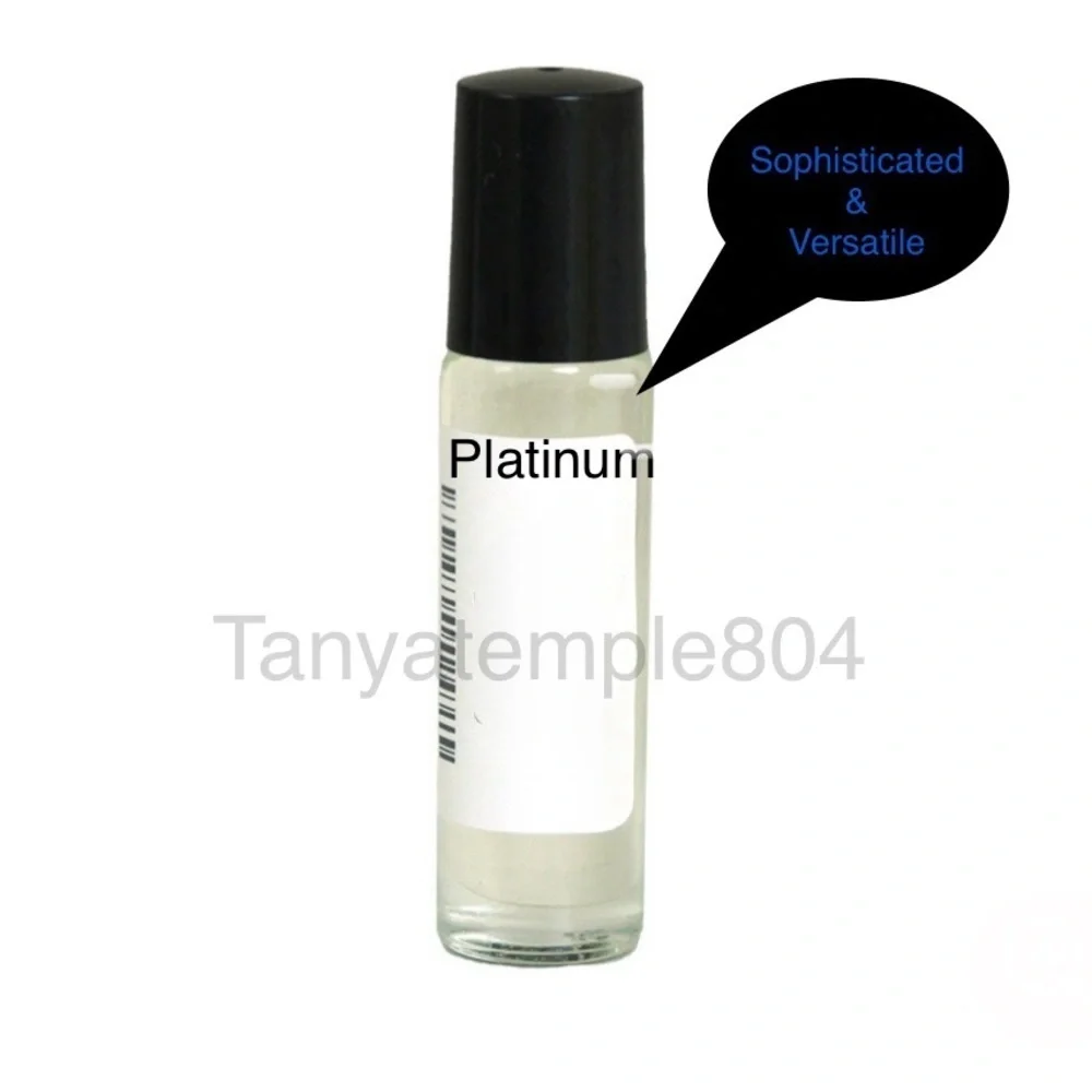 Platinum Type Mens Fragrance Oil in a 1/3 Oz Glass Roll-On Bottle